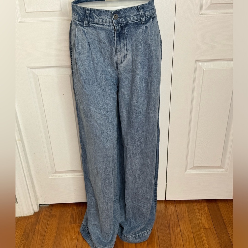 cloth & stone Light Blue Wide Leg Jeans